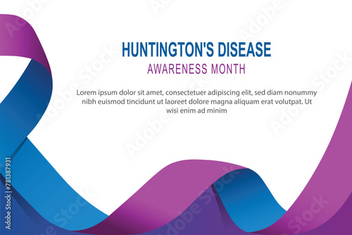 Huntingtons Disease Awareness Month background. photo