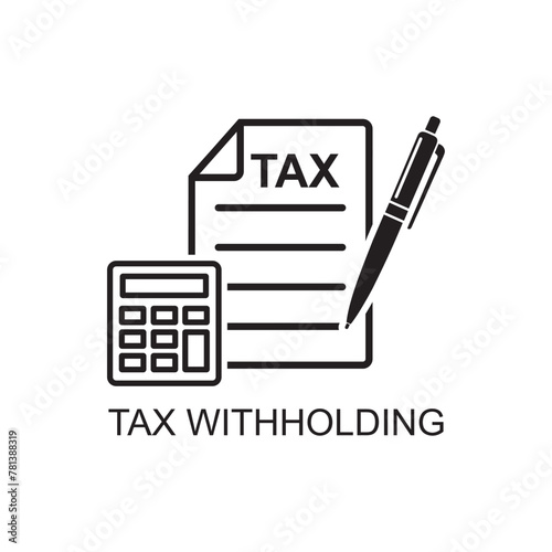 tax withholding icon , business icon photo