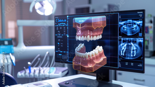 Computer Screen Displaying Image of Teeth