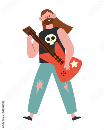 heavy metal guitarist man
