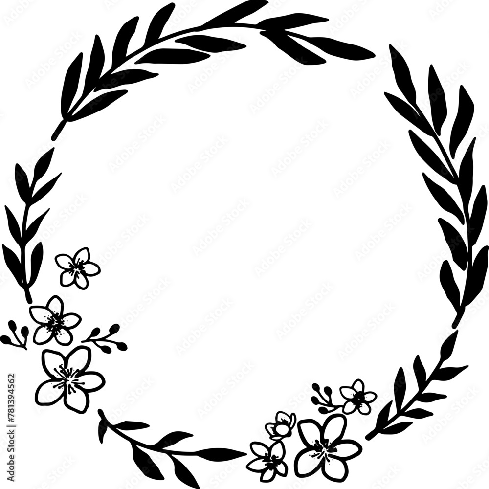 Floral Wreath Illustration