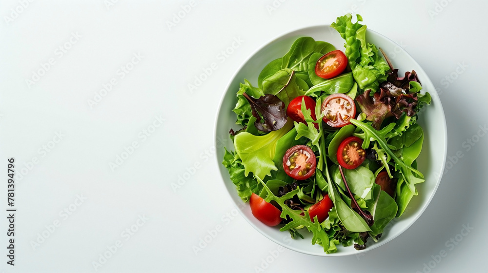 fresh and healthy salad, blank space for advertising or text. fresh and healthy salad, blank space for advertising or text.