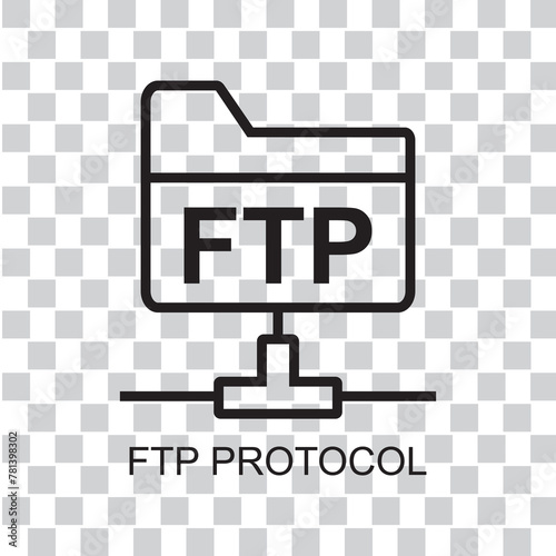 ftp protocol icon , technology icon photo