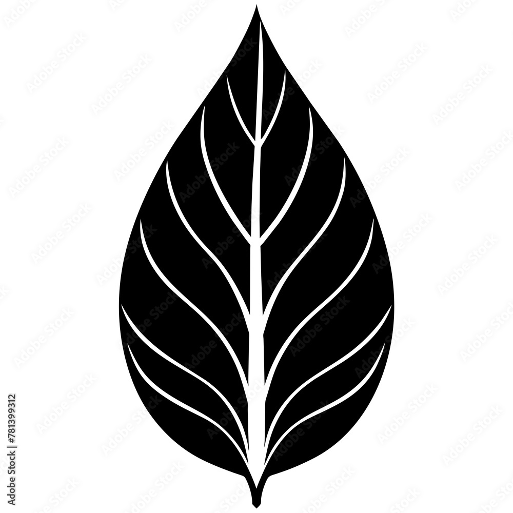 Black leaf silhouette vector illustration Black leaf silhouette vector illustration