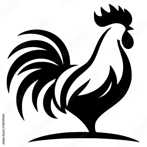Simple rooster silhouette