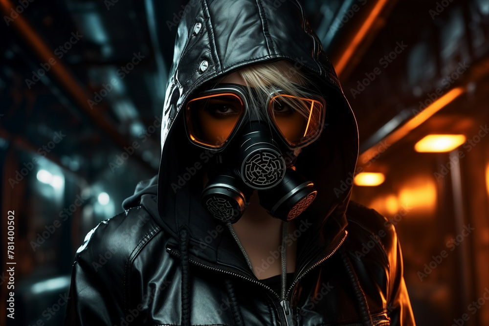 Portrait of a sci-fi cyberpunk person futuristic man from the future cyberpunk Generative AI Portrait of a sci-fi cyberpunk person futuristic man from the future cyberpunk Generative AI