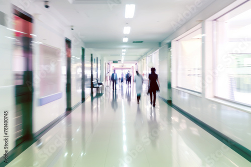 Blurred Figures of Doctors in Hospital