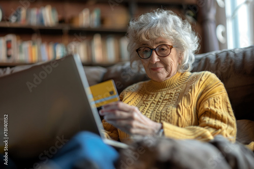 Senior Woman Buying Online