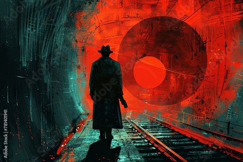 In the depths of the subway tunnels, beneath the bustling streets of New York City, a detective follows a trail of clues that leads him ever deeper into the darkness