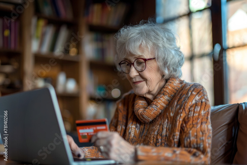 Senior Woman Explores E-commerce