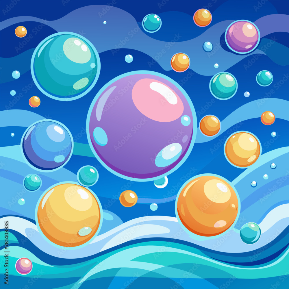 Fototapeta premium background with bubbles