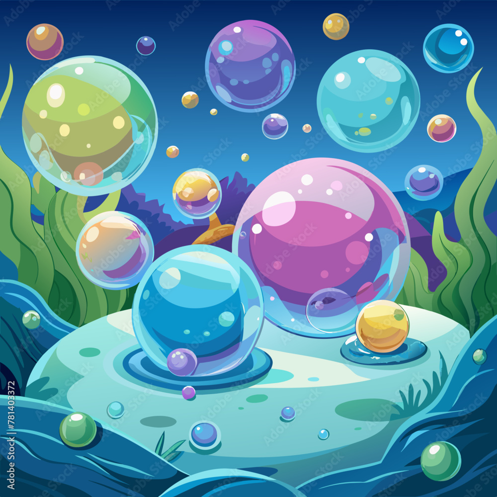 Fototapeta premium background with bubbles