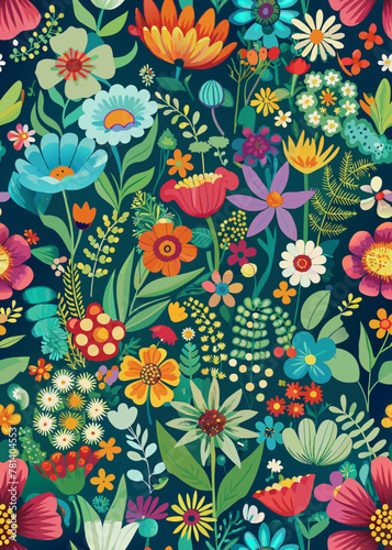 Fondo botánico, floreado