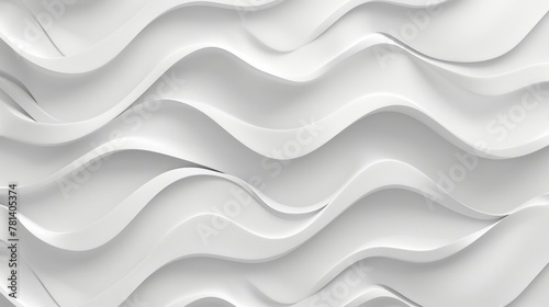 White seamless wave texture pattern. Wavy linen background. Interior wall decoration. interior wall panel pattern. white background of abstract waves.