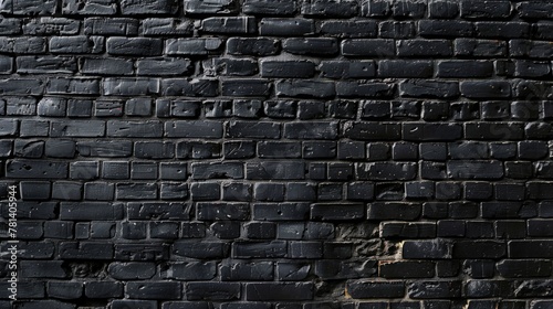 black brick wall, brickwork background for design