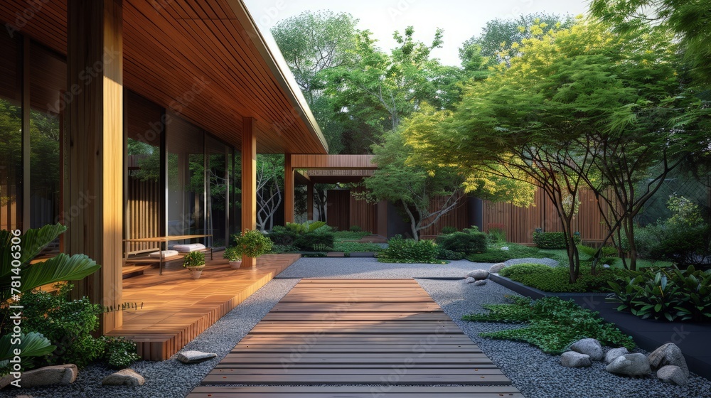 exterior with hardwood decor. contemporary garden. exterior with hardwood decor. contemporary garden.