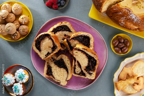 Cozonac - Easter pastry from Romania photo