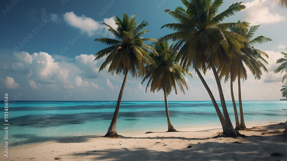 Obraz premium palm tree on the beach