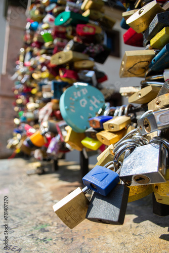 Photography locks on the bridge
