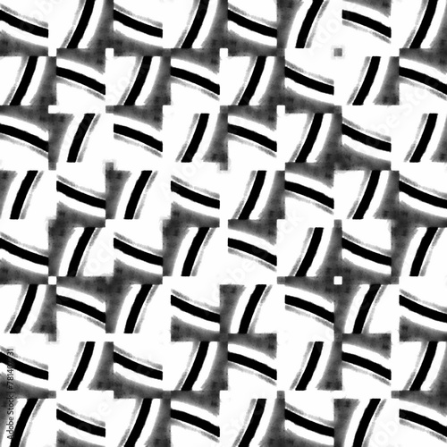 Complex geometric black and white pattern