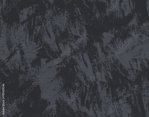 Scratched grunge background. Dark old distressed texture. Empty grungy backdrop with copy space. Vector template illustration.