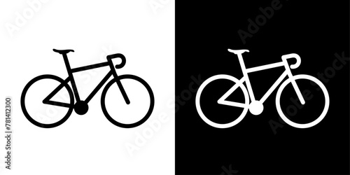 Bike icon bicycle simple graphic. Minimal bicycle symbol line outline stroke