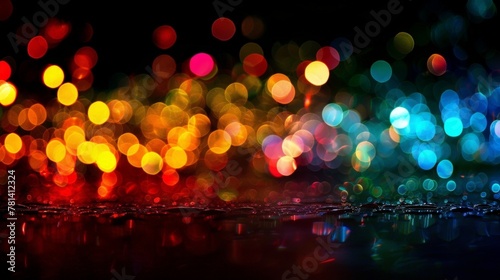 Colorful abstract lights close up