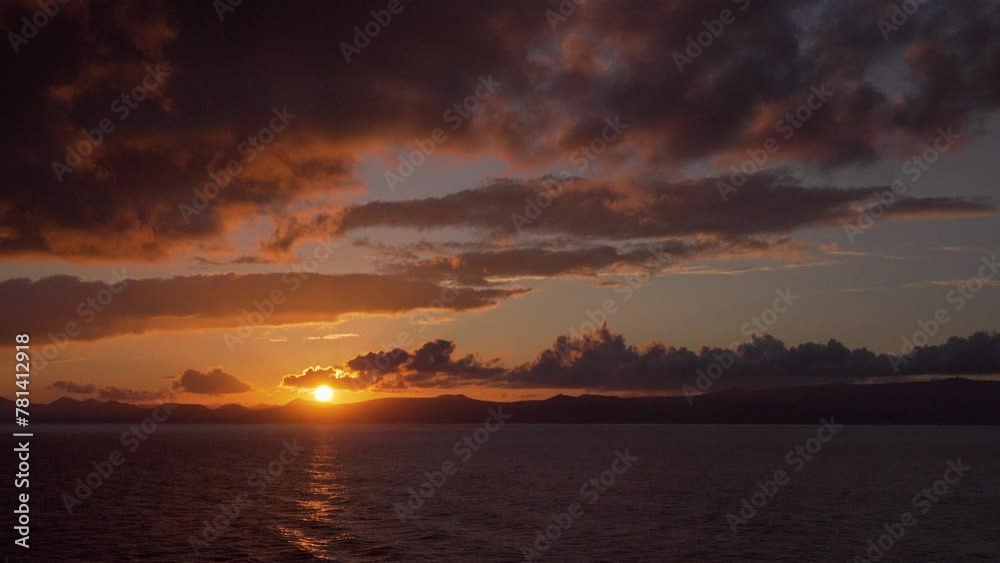 Sunset over Lanzarote, Canary islands, Spain Sunset over Lanzarote, Canary islands, Spain