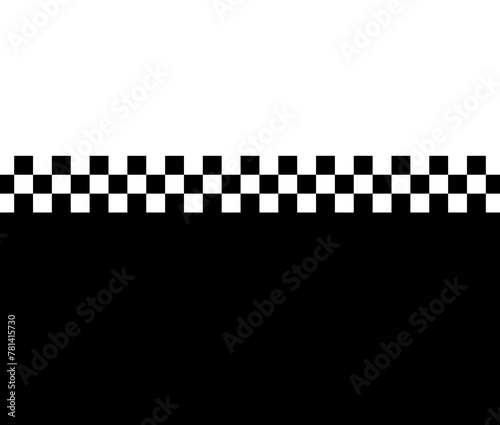 Two Tone Mod Ska 60s Retro Black And White Checked Background Pattern 