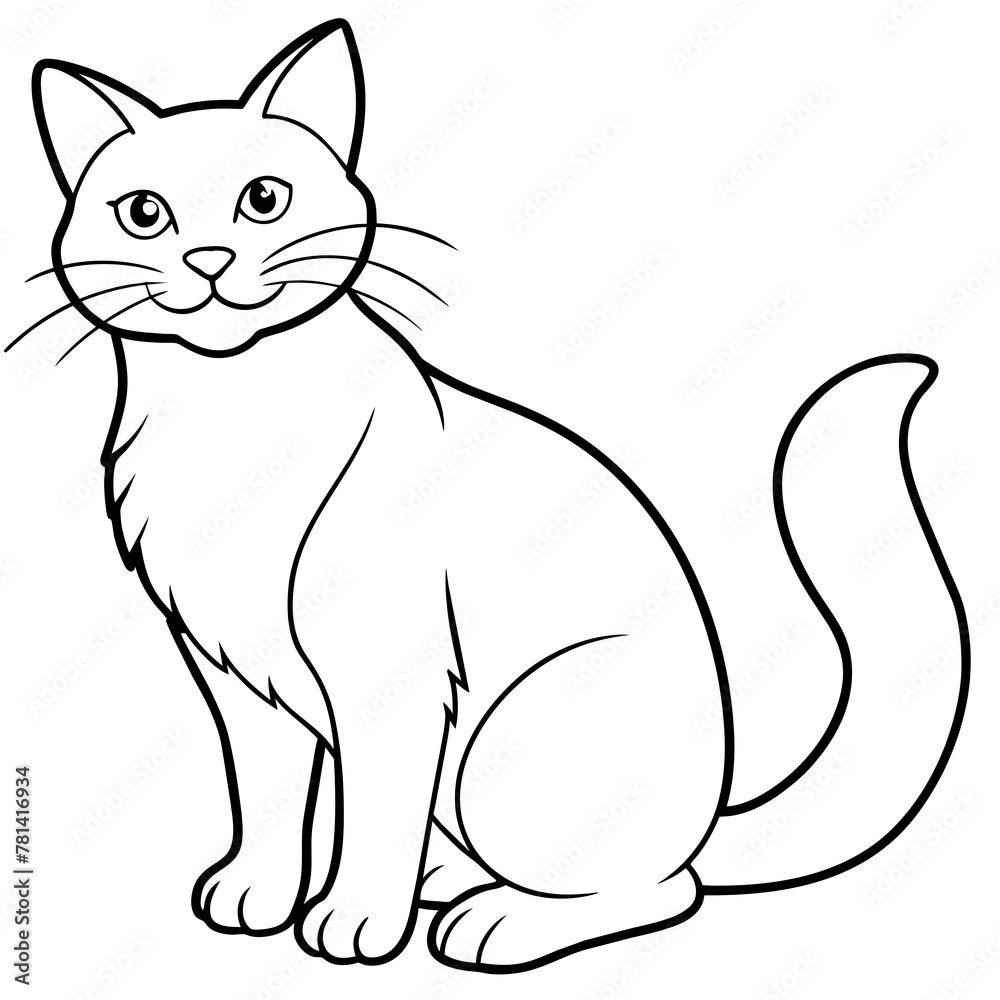 Cute cat icon vector illustration.
Cute cat icon vector illustration.