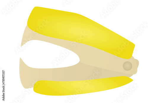 Yellow  office destapler. vector illustration