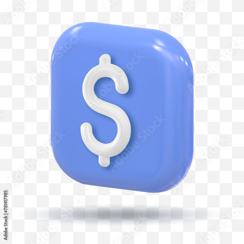 3D Icons dollar sign illustration
