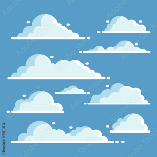 Flat clouds collection