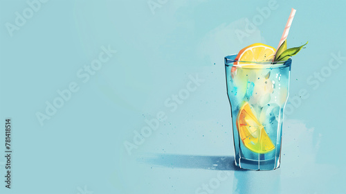 Cool soda juice background photo