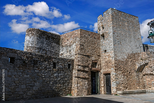 Fortress wall and towers. City Porto Vecchio, Island Corsica, France