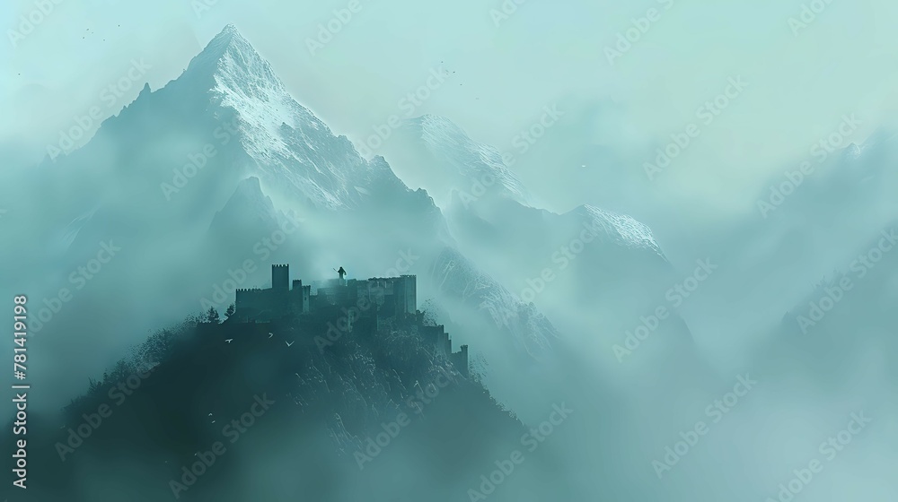 Fototapeta premium Forgotten Realms: Explorer's Discovery Journey./n