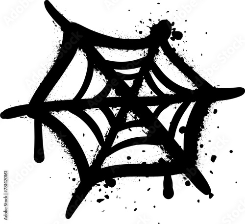 Spray paint cobweb element vector