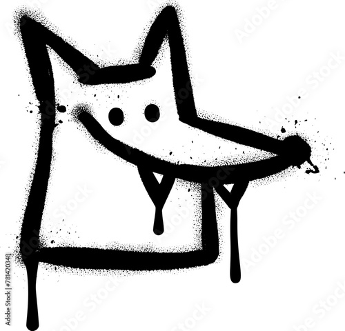 Spray paint dog element vector