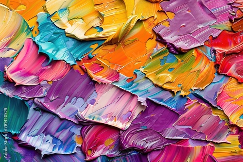 Fragment of multicolored texture oil painting. Abstract art background