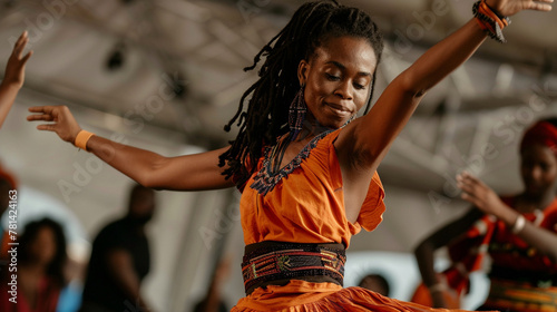 Artistic Performances: Captivating photographs of dance performances, spoken word poetry, and musical concerts celebrating African American culture and heritage, Juneteenth