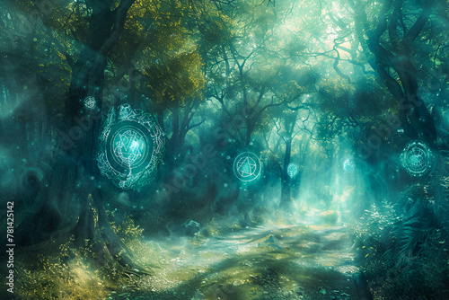 Mystical druid forest