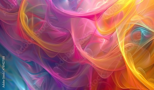 Vibrant abstract colorful swirl design photo