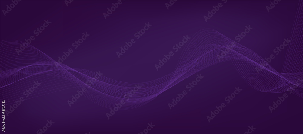 Abstract vector gradient background with waves	
