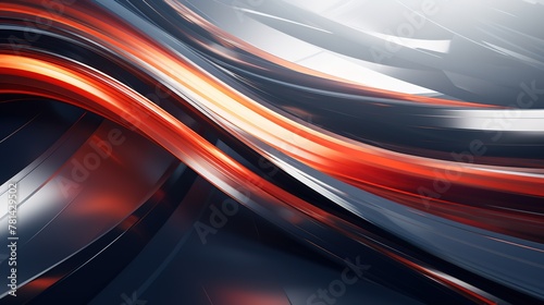 futuristic theme abstract background with copy space, swirl metal sheet, Generative Ai