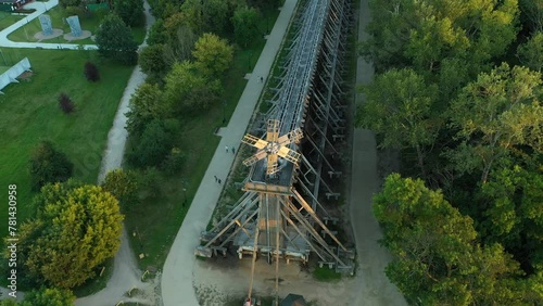 Brine Graduation Tower In Ciechocinek Teznia Solankowa Aerial View Poland