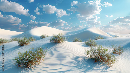 Beautiful desert landscape on a hot summer day © aviavlad