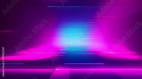 Abstract background of Rounded pink blue neon lines, glowing, seamless loop (ID: 781432349)