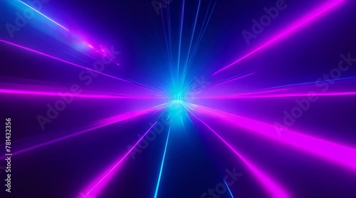 Abstract background of Rounded pink blue neon lines, glowing, seamless loop (ID: 781432356)