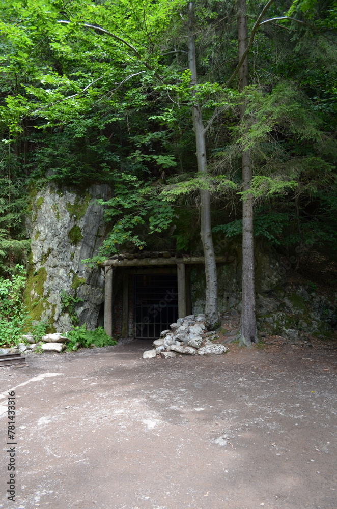 Obraz premium Kompleks Riese, Podziemne Miasto Osówka, wejście, Sierpnica, Polska