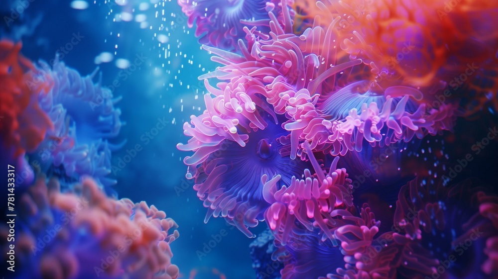 Dive into an underwater world teeming with aqeous animals, where vibrant colors and intricate details come to life under flawless lighting. 

